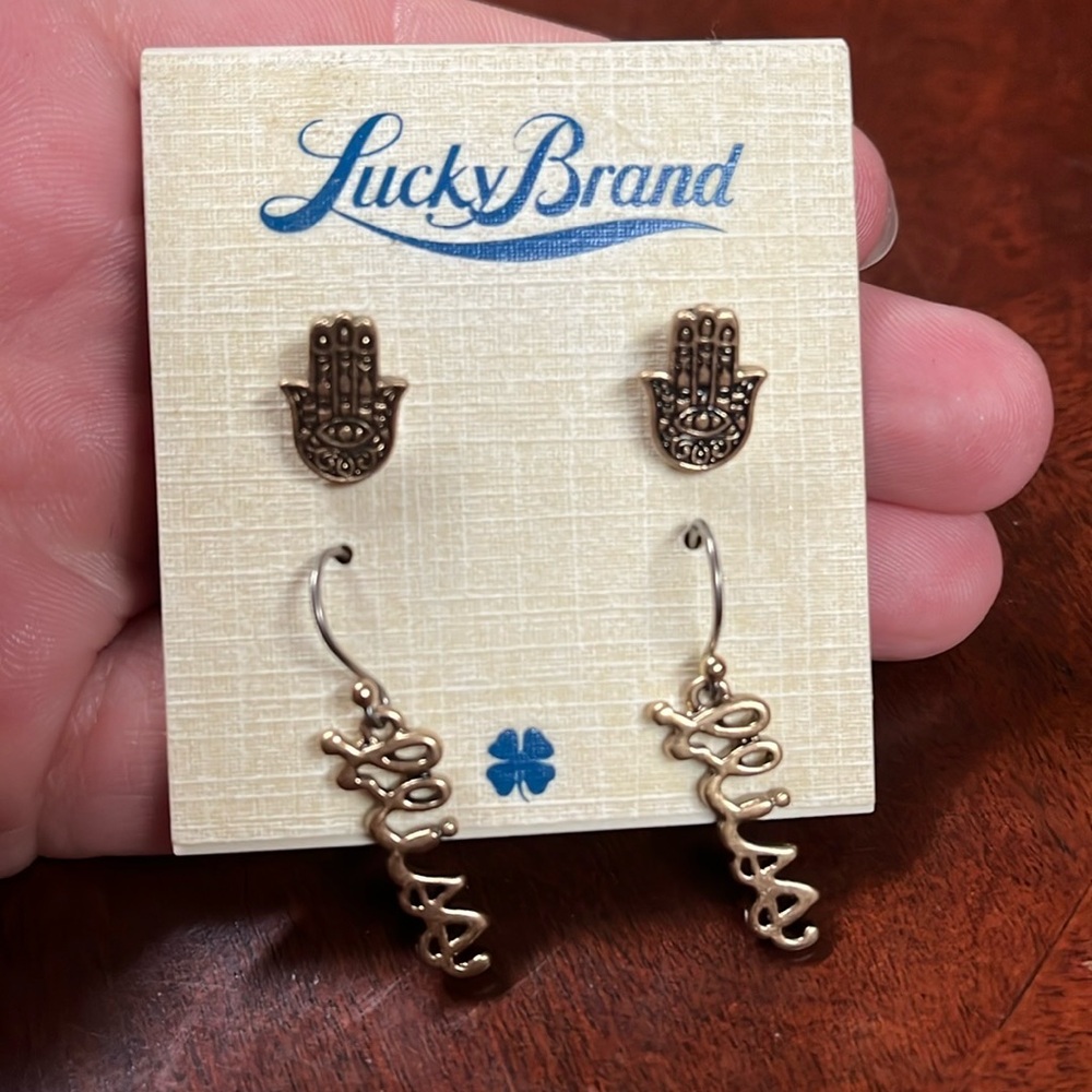 Lucky Brand NEW with tags Studs and Dangling Earrings set Bliss